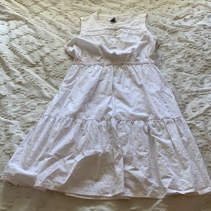 White Swiss dot dress